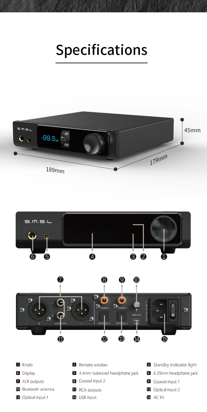 Apos Audio SMSL Headphone DAC/Amp SMSL RAW-MDA 1 DAC/Amp