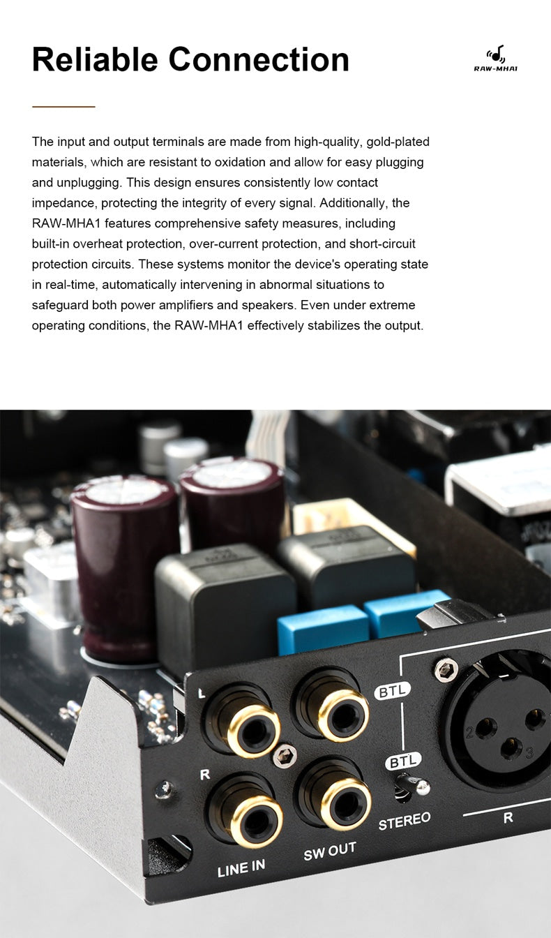 Apos Audio SMSL Power Amp SMSL RAW-MHA1 Professional Digital High Power Amplifier