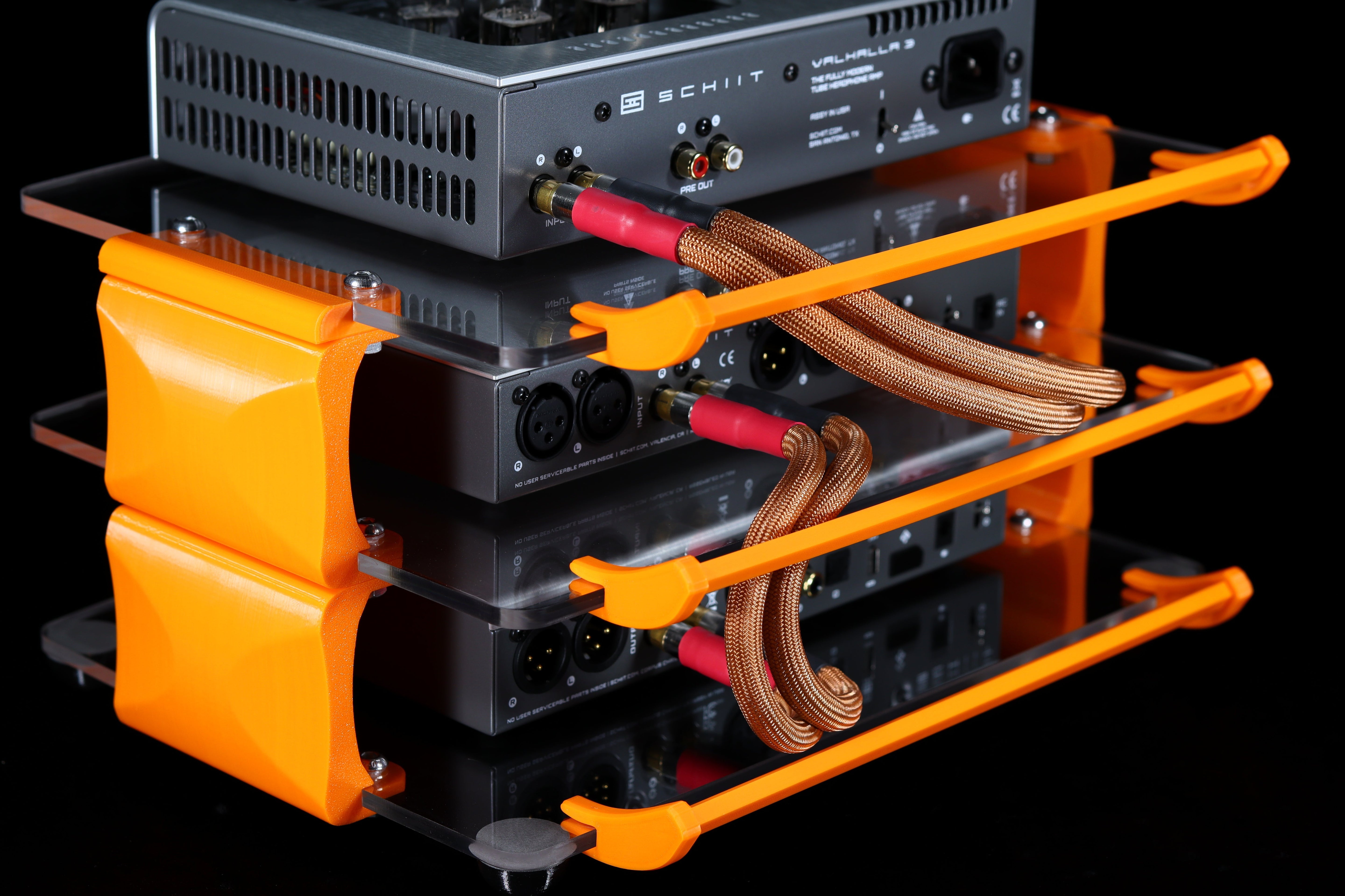 Apos Audio Sound Solver Audio Rack Sound Solver Large Desktop Audio Rack | External Brackets | Acrylic Shelves