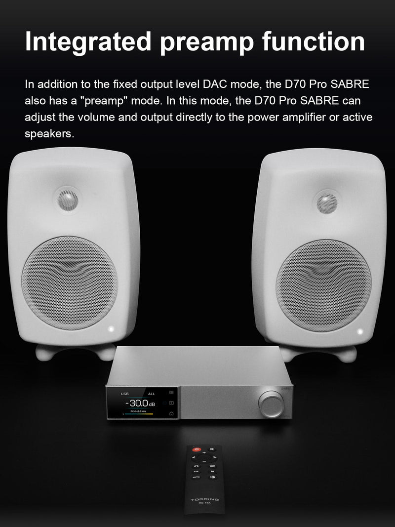 Apos Audio TOPPING DAC (Digital-to-Analog Converter) TOPPING D70 Pro SABRE DAC (Apos Certified Refurbished)
