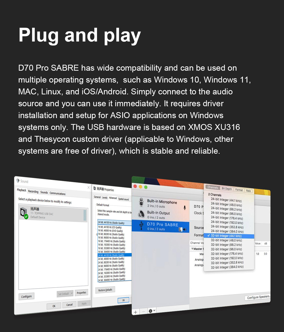 Apos Audio TOPPING DAC (Digital-to-Analog Converter) TOPPING D70 Pro SABRE DAC (Digital-to-Analog Converter)