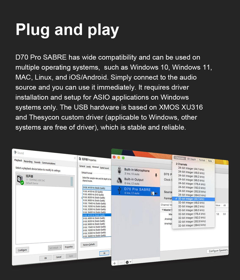 Apos Audio TOPPING DAC (Digital-to-Analog Converter) TOPPING D70 Pro SABRE DAC (Digital-to-Analog Converter)