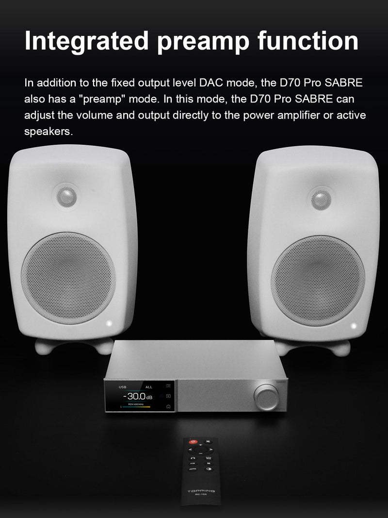 Apos Audio TOPPING DAC (Digital-to-Analog Converter) TOPPING D70 Pro SABRE DAC (Digital-to-Analog Converter)