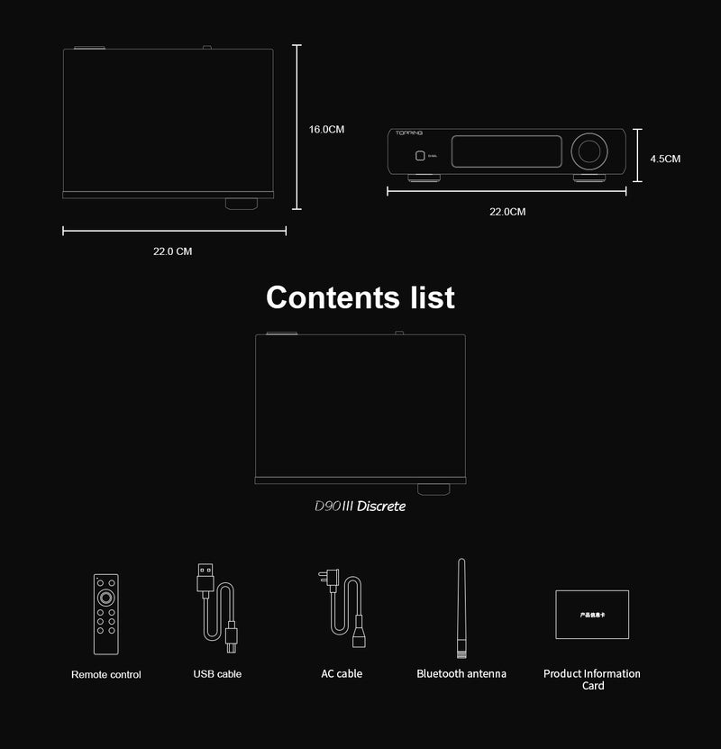 Apos Audio TOPPING DAC (Digital-to-Analog Converter) TOPPING D90 III Discrete 1-bit Fully-balanced Desktop DAC