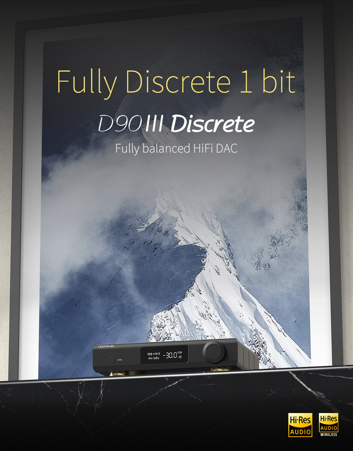 Apos Audio TOPPING DAC (Digital-to-Analog Converter) TOPPING D90 III Discrete 1-bit Fully-balanced Desktop DAC