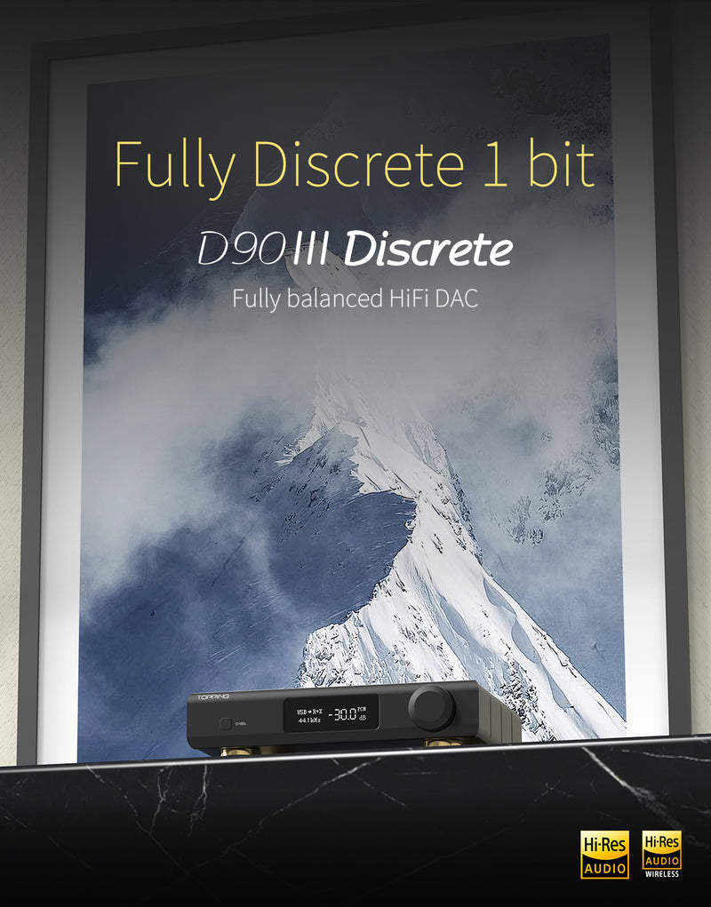 Apos Audio TOPPING DAC (Digital-to-Analog Converter) TOPPING D90 III Discrete 1-bit Fully-balanced Desktop DAC