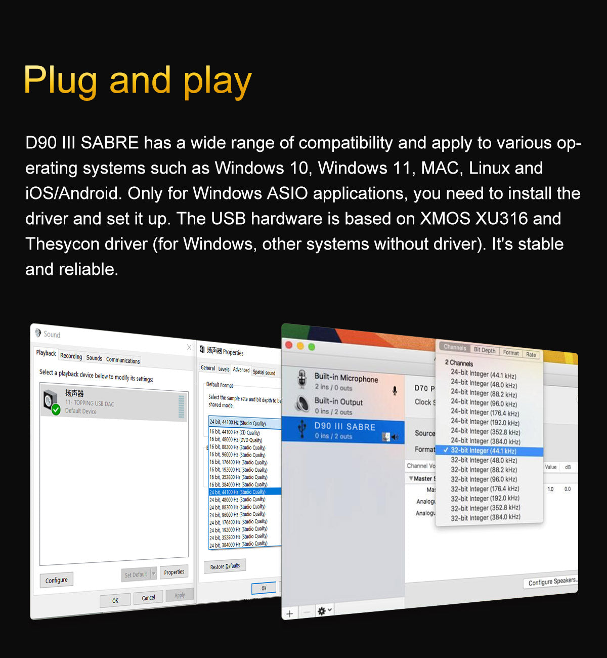 Apos Audio TOPPING DAC (Digital-to-Analog Converter) TOPPING D90 III Sabre Fully-Balanced HIFI DAC (Apos Certified Refurbished)