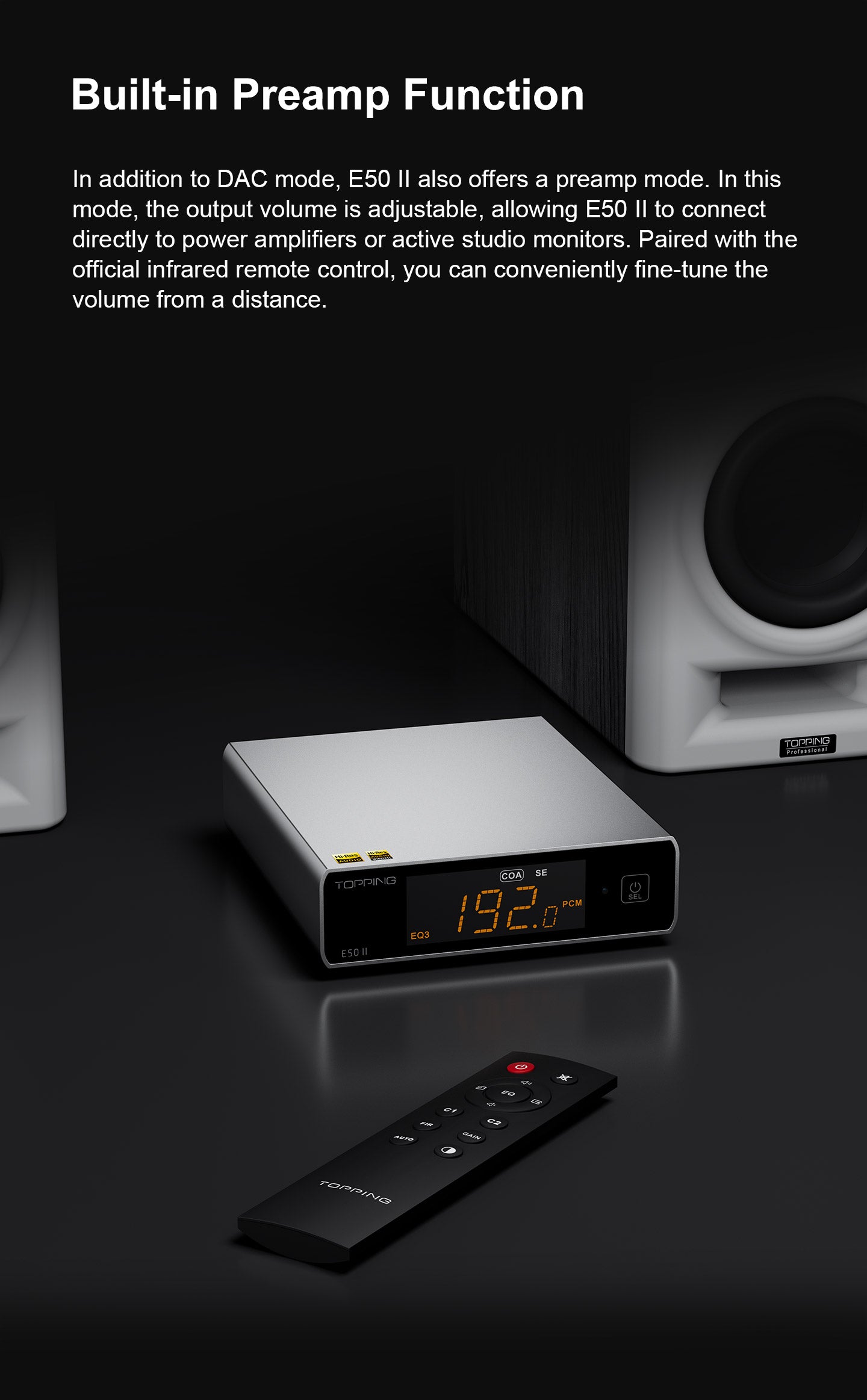 Apos Audio TOPPING DAC (Digital-to-Analog Converter) TOPPING E50 II Desktop DAC (Digital-to-Analog-Convertor)