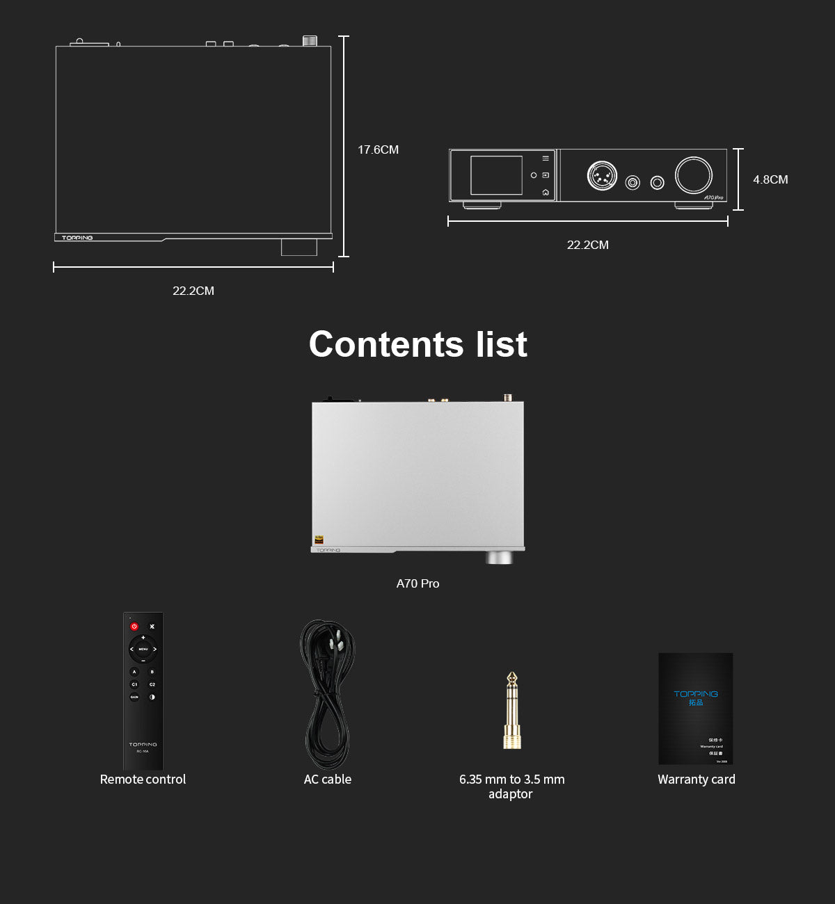 Apos Audio TOPPING Headphone Amp TOPPING A70 Pro Fully Balanced Headphone Amplifier (Apos Certified)