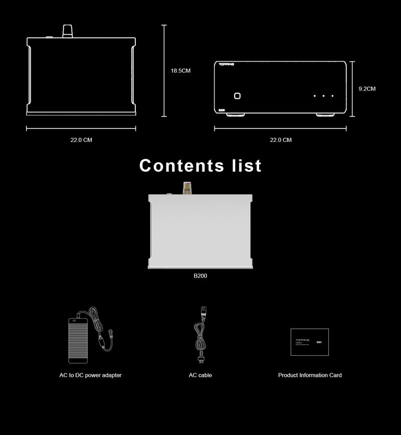 Apos Audio TOPPING Headphone Amp TOPPING B200 Ultra-high Performance Mono Power Amplifier