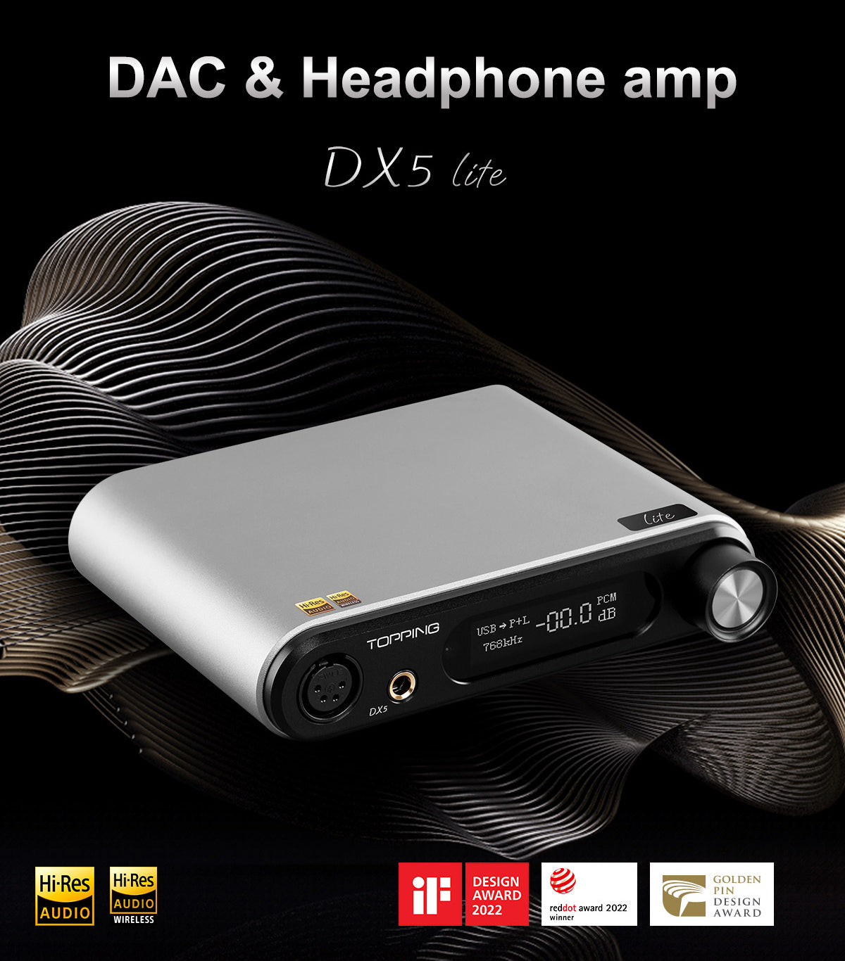 Apos Audio TOPPING Headphone DAC/Amp TOPPING DX5 Lite Desktop DAC/Amp (Apos Certified)