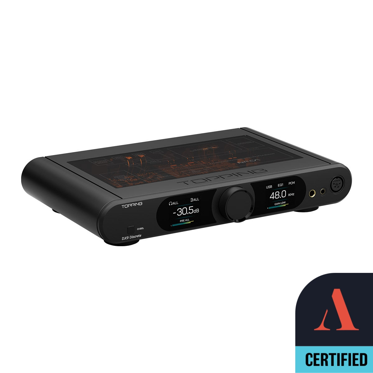 Apos Audio TOPPING Headphone DAC/Amp TOPPING DX9 Discrete DAC/Amp (Apos Certified) Black / Open Box - Like New