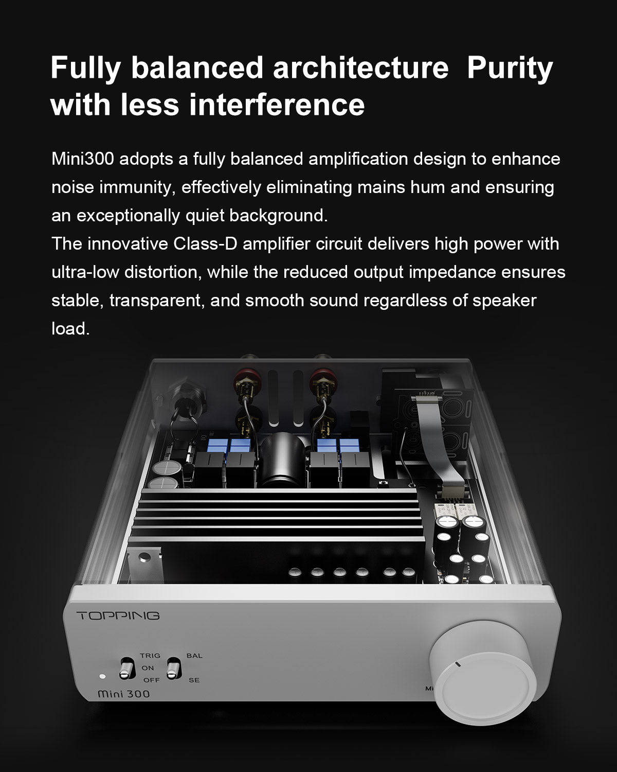 Apos Audio TOPPING Headphone DAC/Amp TOPPING Mini 300 Compact Power Desk Amplifier