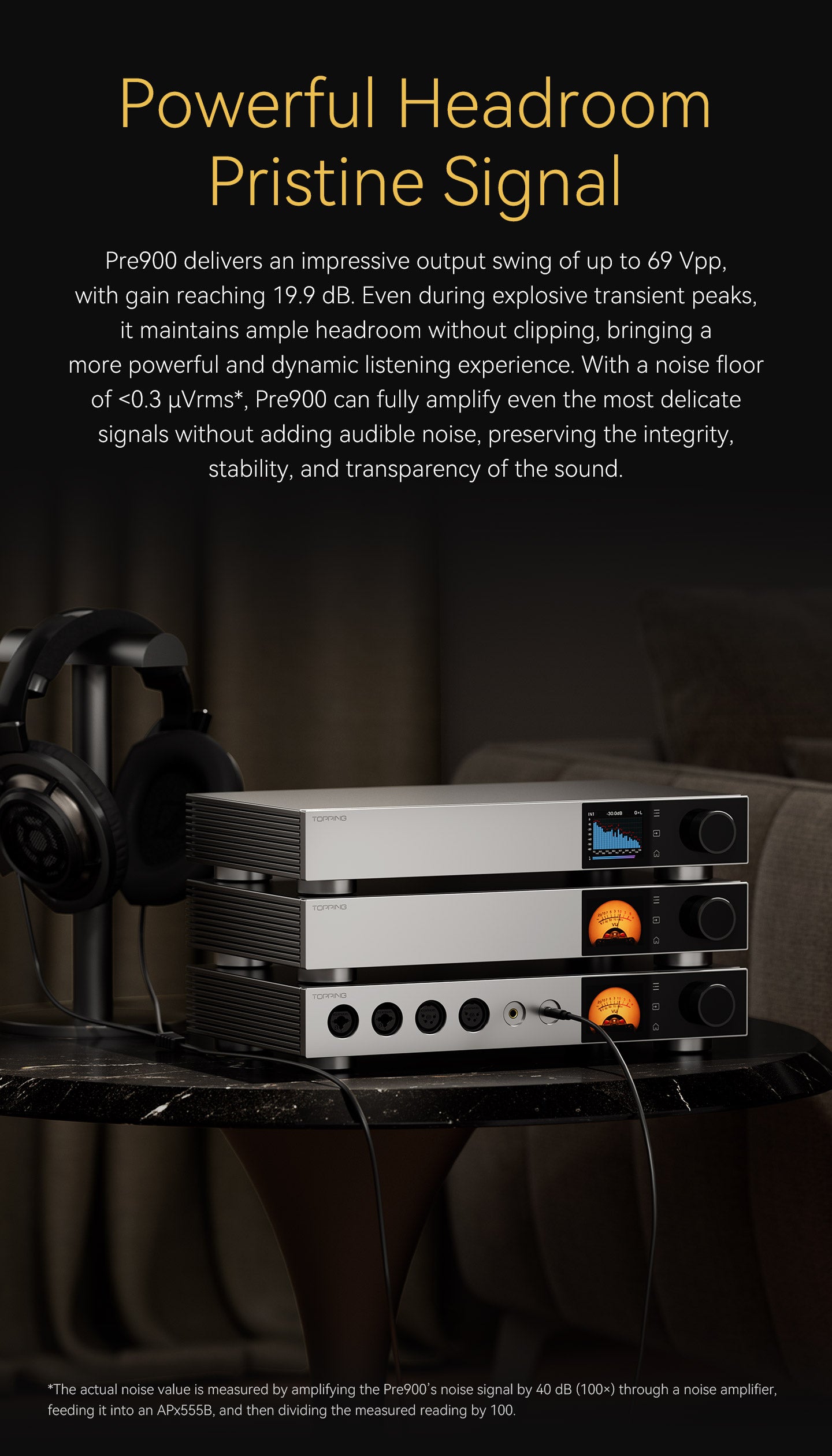 Apos Audio TOPPING Preamplifier TOPPING Pre900 Fully-Balanced Desktop Pre-Amplifier