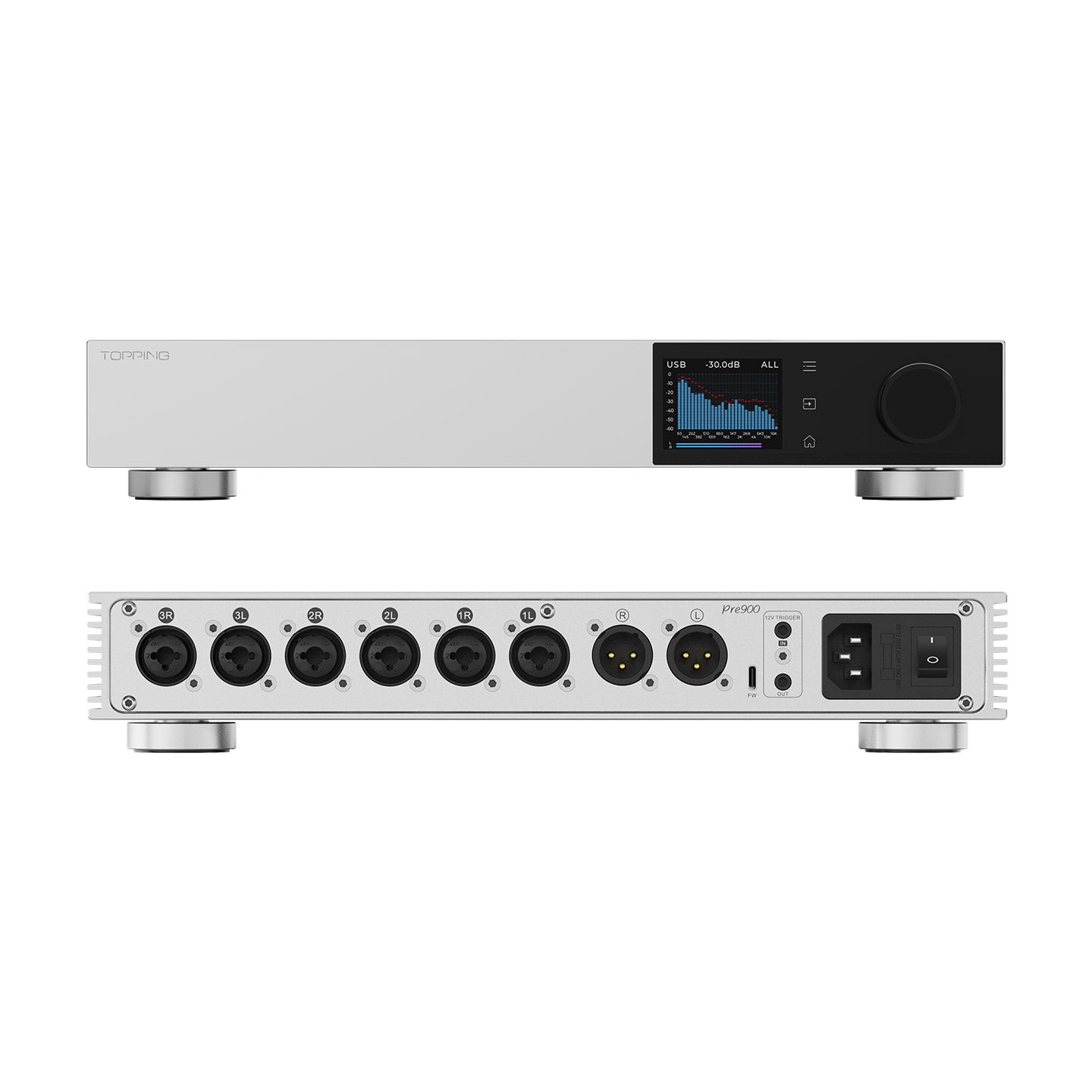 Apos Audio TOPPING Preamplifier TOPPING Pre900 Fully-Balanced Desktop Pre-Amplifier