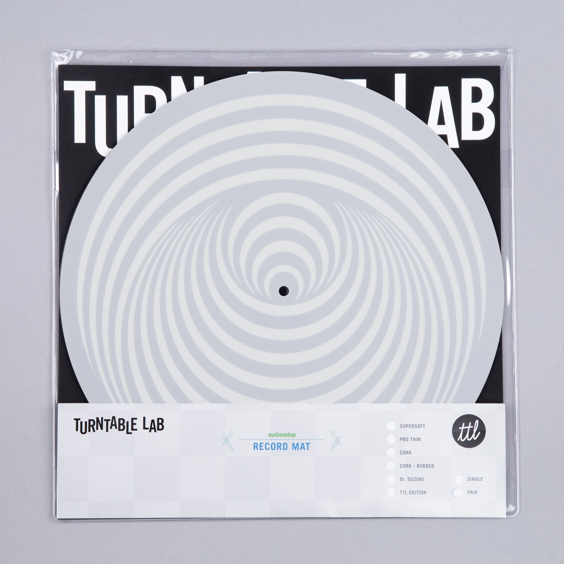 Apos Audio TurntableLab.com Accessory Turntable Lab: Ed Hertz Slipmat - Greyscale / Single Slipmat