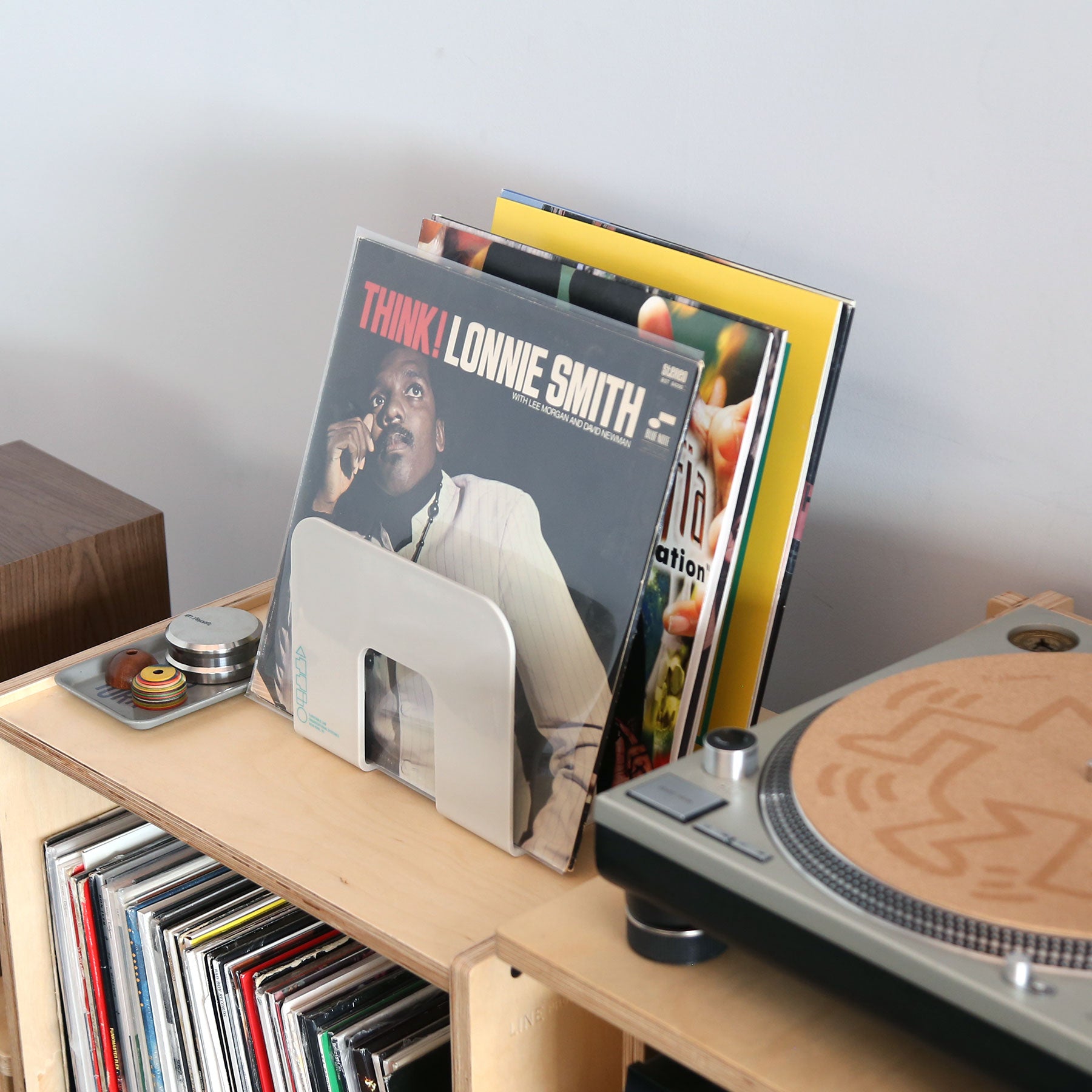 Apos Audio TurntableLab.com Accessory Turntable Lab: Mod3 Vinyl Record Rack Organizer - Grey Grey