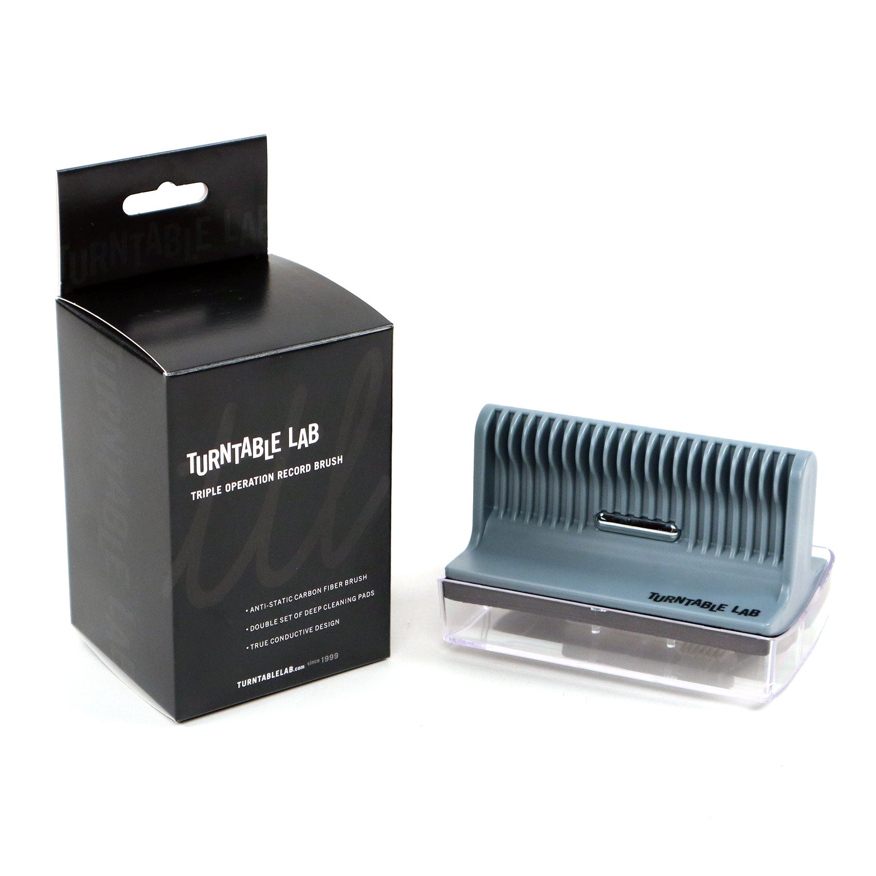 Apos Audio TurntableLab.com Accessory Turntable Lab: Triple Operation Vinyl Record Cleaning Brush Record Brush