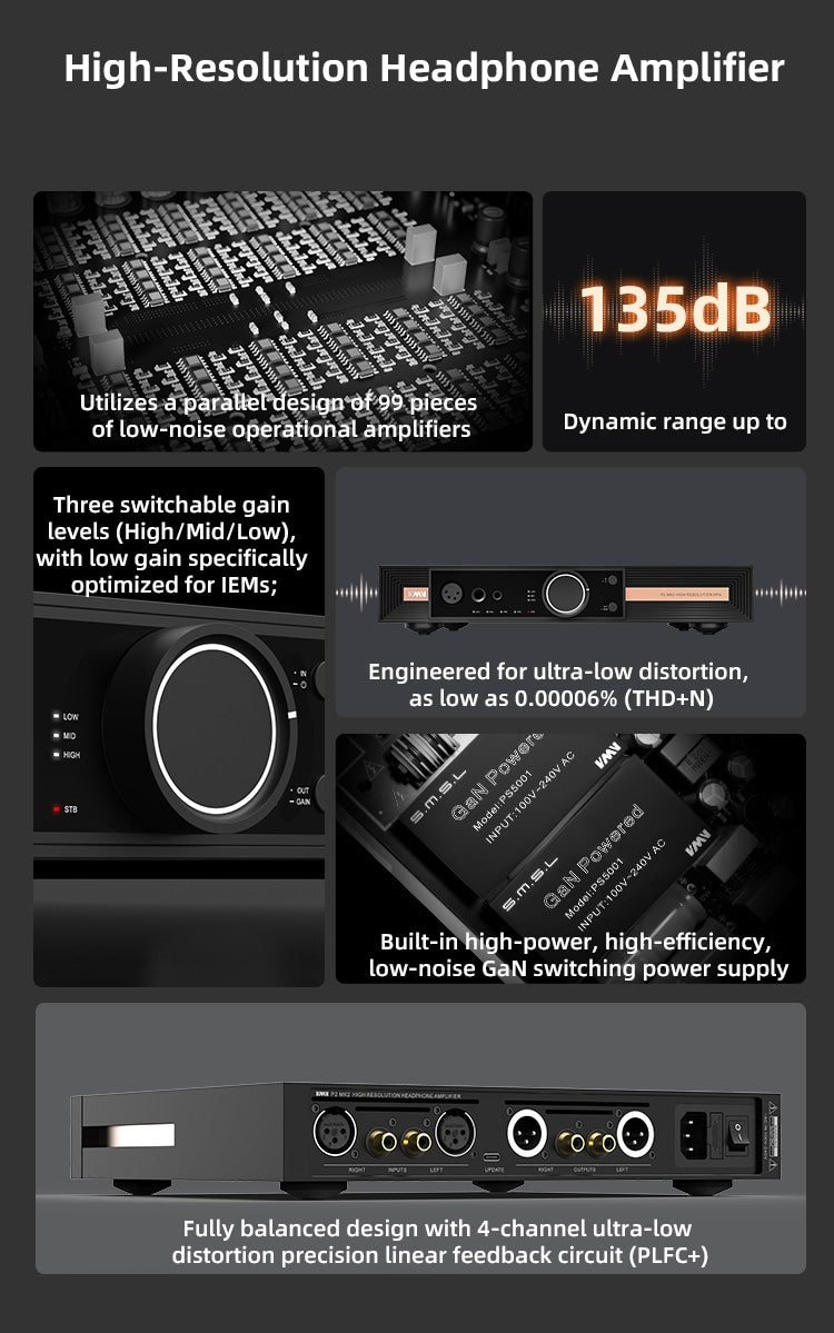 Apos Audio VMV Headphone Amp VMV P2 M2II Desktop Headphone Amplifier