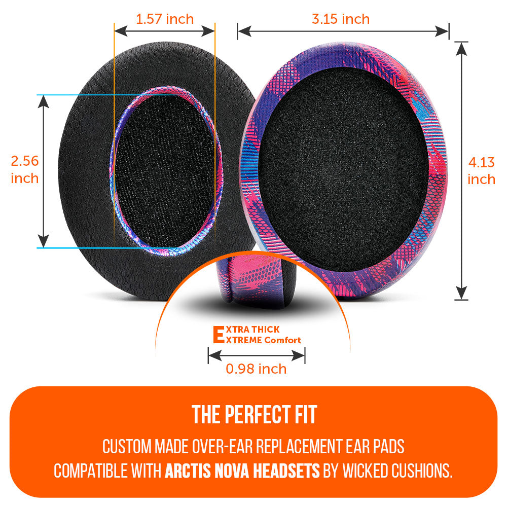 Apos Audio Wicked Cushions Cooling Gel Ear Pads Arctis Nova Earpads - WC FreeZe Cooling Gel