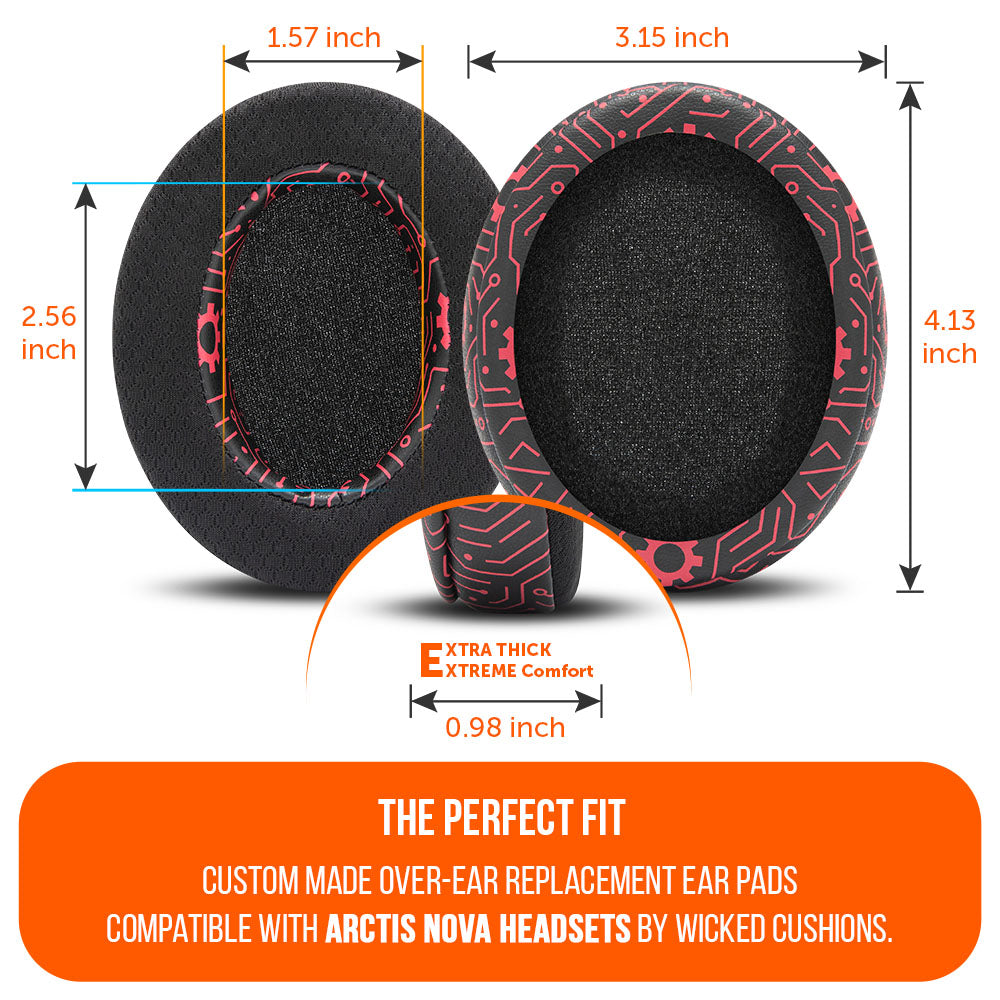 Apos Audio Wicked Cushions Cooling Gel Ear Pads Arctis Nova Earpads - WC FreeZe Cooling Gel