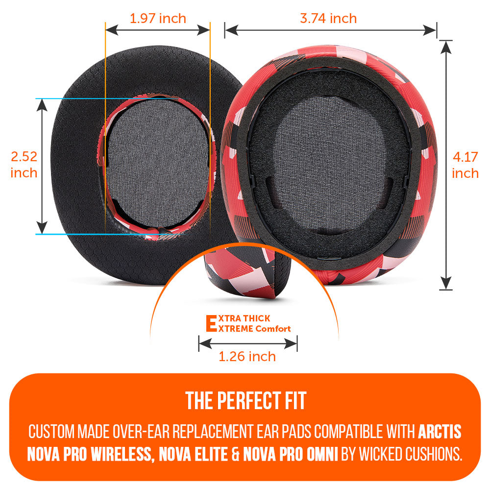 Apos Audio Wicked Cushions Cooling Gel Ear Pads Arctis Nova Pro Wireless, Nova Elite & Nova Pro Omni Earpads - WC FreeZe Cooling Gel