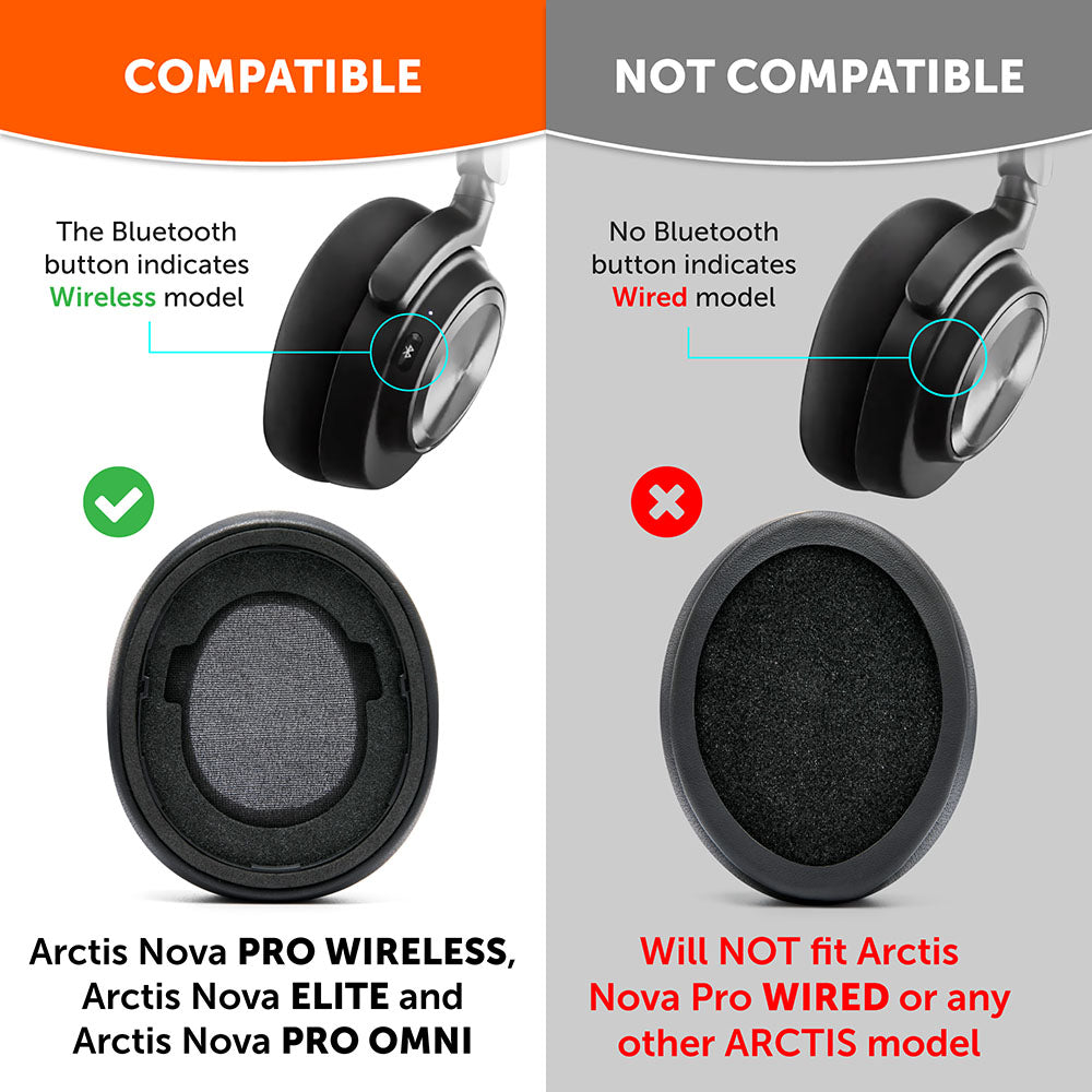 Apos Audio Wicked Cushions Cooling Gel Ear Pads Arctis Nova Pro Wireless, Nova Elite & Nova Pro Omni Earpads - WC FreeZe Cooling Gel