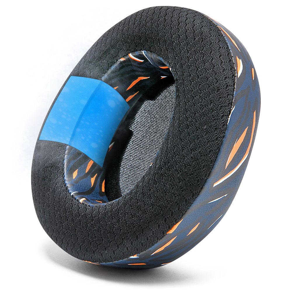 Apos Audio Wicked Cushions Cooling Gel Ear Pads Arctis Nova Pro Wireless, Nova Elite & Nova Pro Omni Earpads - WC FreeZe Cooling Gel Navy Tiger