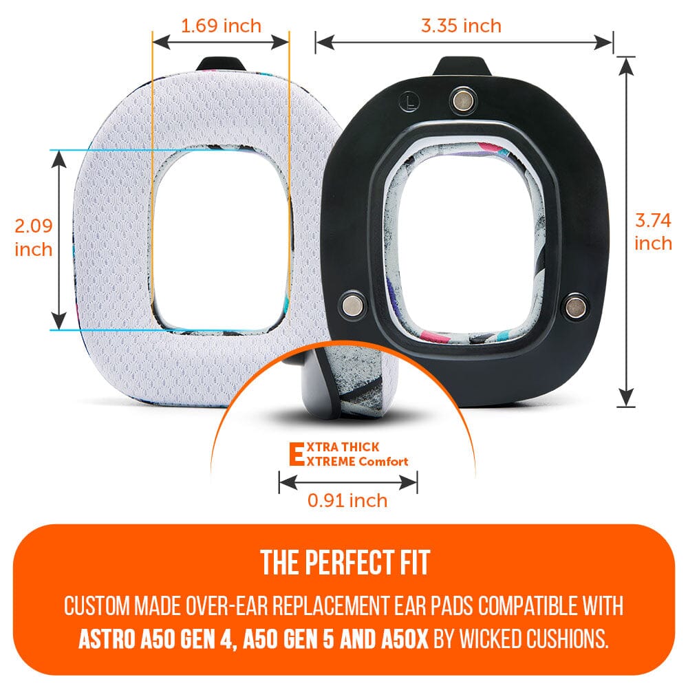 Apos Audio Wicked Cushions Cooling Gel Ear Pads Astro A50 Gen 4, Gen 5 and A50X Earpads - WC FreeZe Cooling Gel