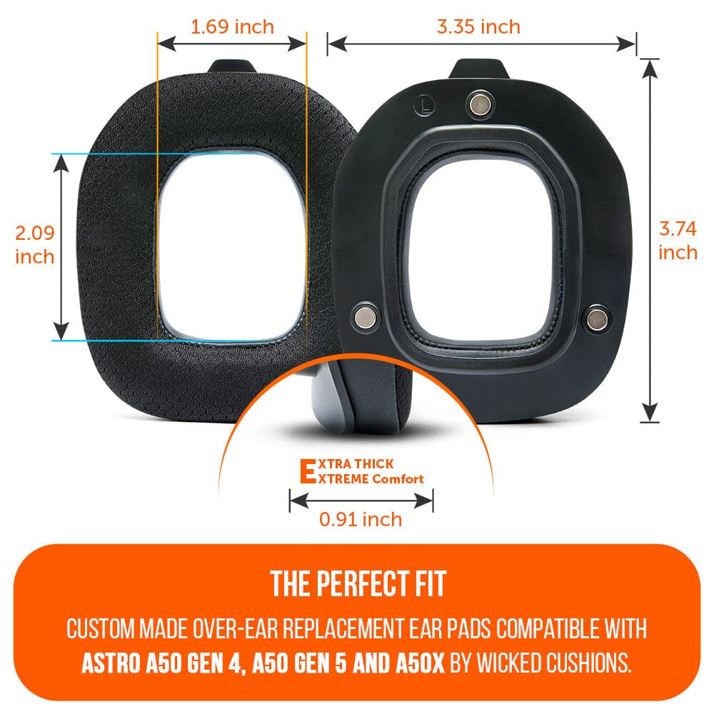 Apos Audio Wicked Cushions Cooling Gel Ear Pads Astro A50 Gen 4, Gen 5 and A50X Earpads - WC FreeZe Cooling Gel