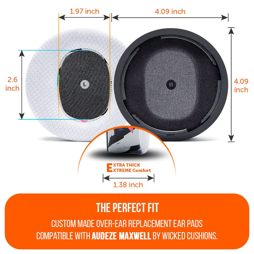Apos Audio Wicked Cushions Cooling Gel Ear Pads Audeze Maxwell Earpads - WC FreeZe Cooling Gel