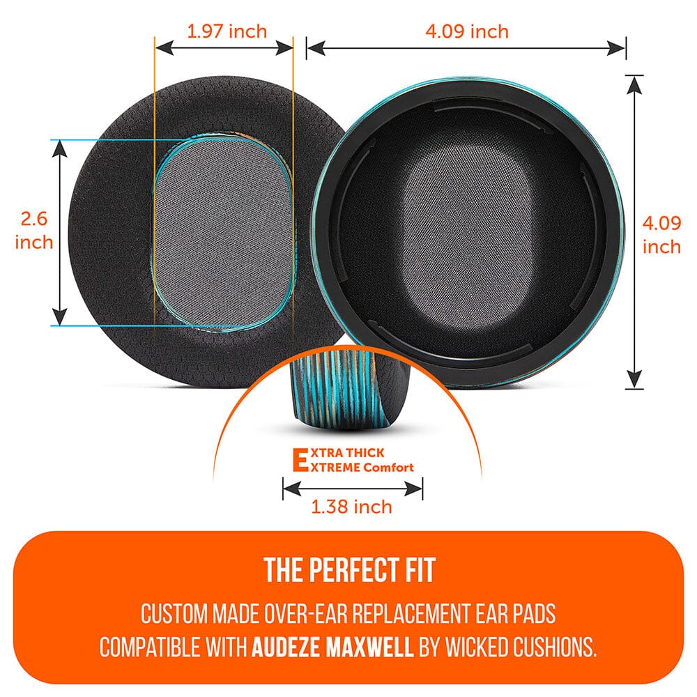Apos Audio Wicked Cushions Cooling Gel Ear Pads Audeze Maxwell Earpads - WC FreeZe Cooling Gel
