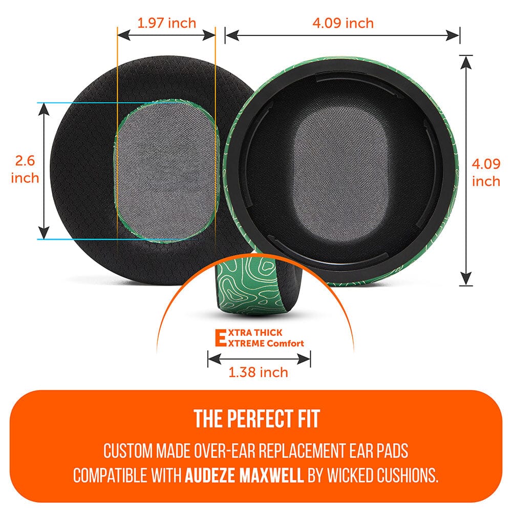 Apos Audio Wicked Cushions Cooling Gel Ear Pads Audeze Maxwell Earpads - WC FreeZe Cooling Gel