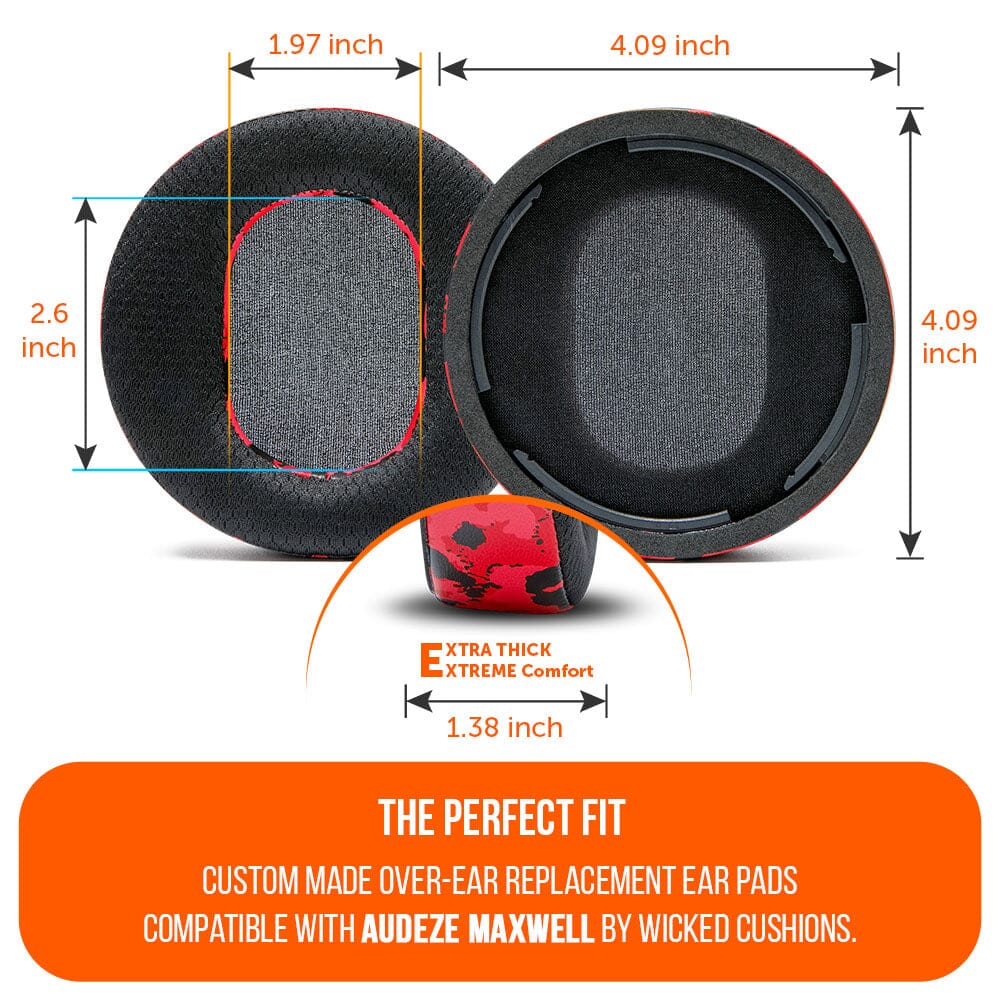 Apos Audio Wicked Cushions Cooling Gel Ear Pads Audeze Maxwell Earpads - WC FreeZe Cooling Gel