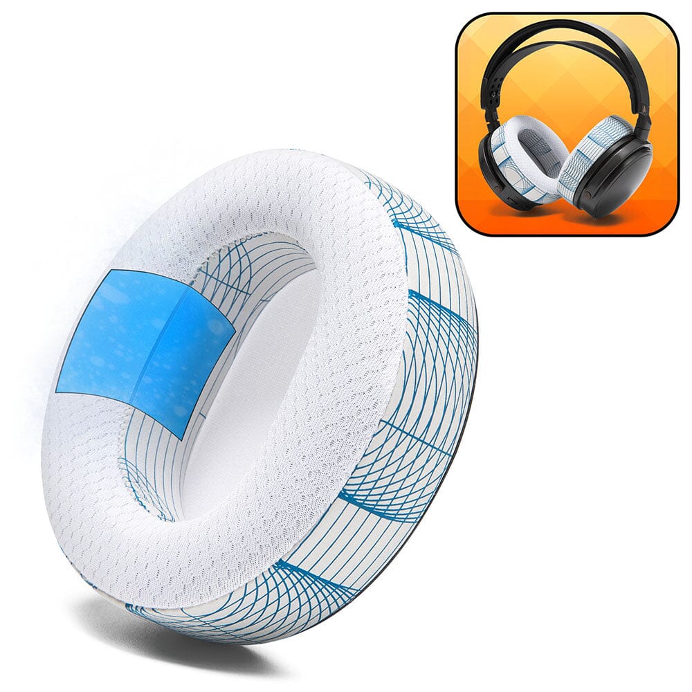 Apos Audio Wicked Cushions Cooling Gel Ear Pads Audeze Maxwell Earpads - WC FreeZe Cooling Gel Ivory Tide