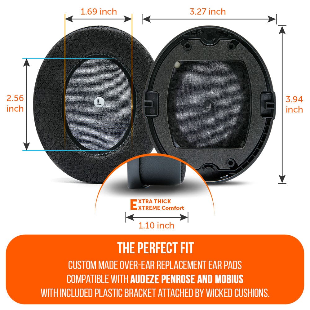 Apos Audio Wicked Cushions Cooling Gel Ear Pads Audeze Penrose & Mobius Earpads - WC FreeZe Cooling Gel