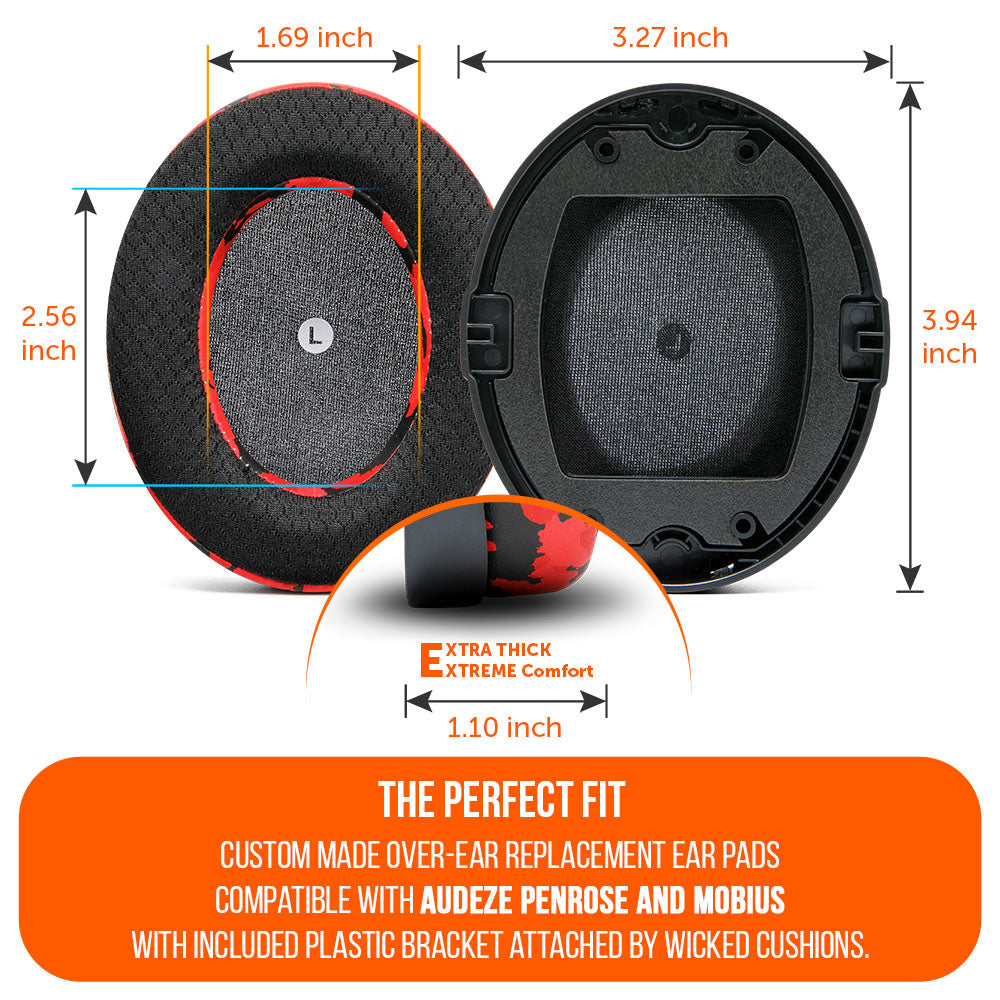 Apos Audio Wicked Cushions Cooling Gel Ear Pads Audeze Penrose & Mobius Earpads - WC FreeZe Cooling Gel
