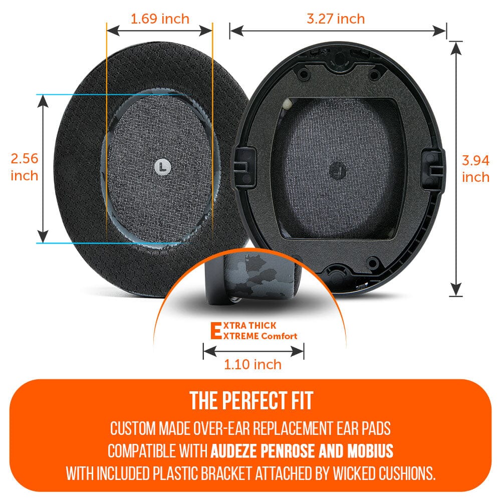 Apos Audio Wicked Cushions Cooling Gel Ear Pads Audeze Penrose & Mobius Earpads - WC FreeZe Cooling Gel