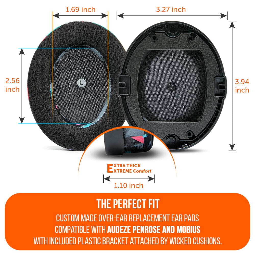 Apos Audio Wicked Cushions Cooling Gel Ear Pads Audeze Penrose & Mobius Earpads - WC FreeZe Cooling Gel