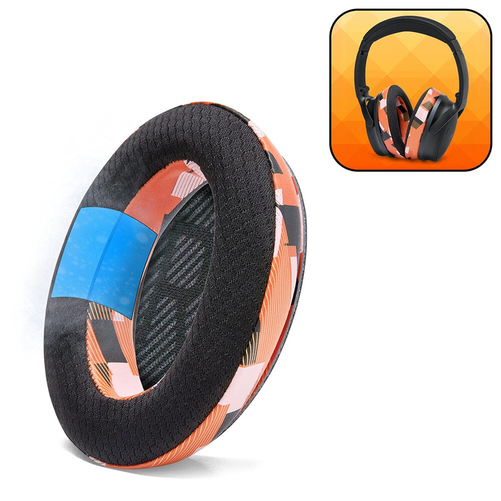 Apos Audio Wicked Cushions Cooling Gel Ear Pads Bose QC35 Cooling Gel Earpads - WC FreeZe Orange Prism
