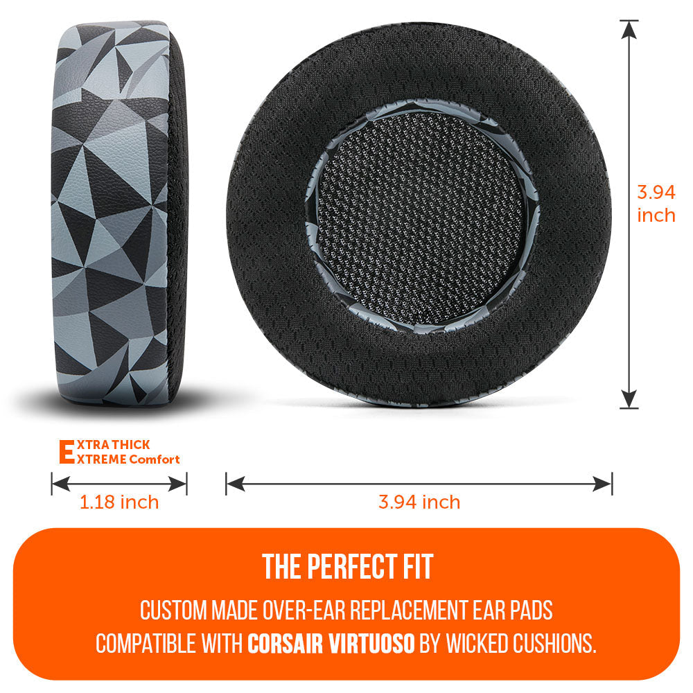 Apos Audio Wicked Cushions Cooling Gel Ear Pads Corsair Virtuoso Earpads - WC FreeZe Cooling Gel