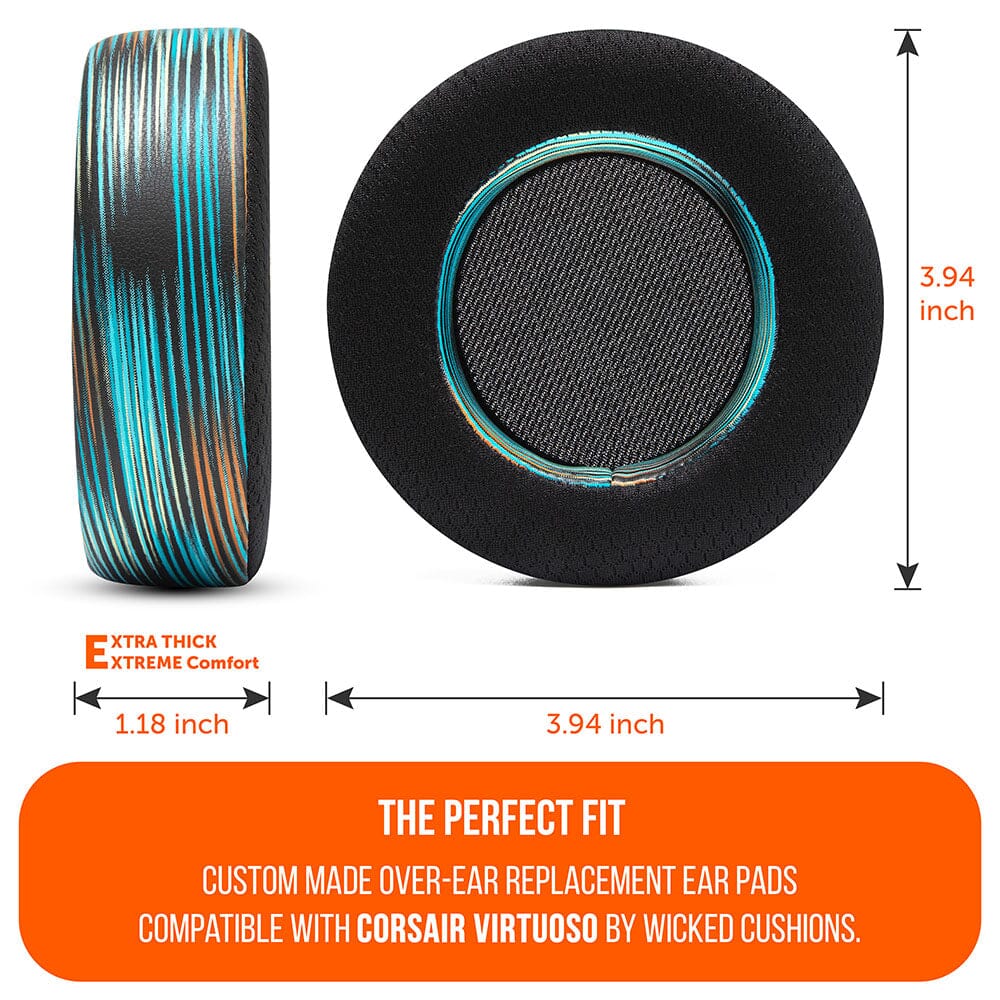 Apos Audio Wicked Cushions Cooling Gel Ear Pads Corsair Virtuoso Earpads - WC FreeZe Cooling Gel