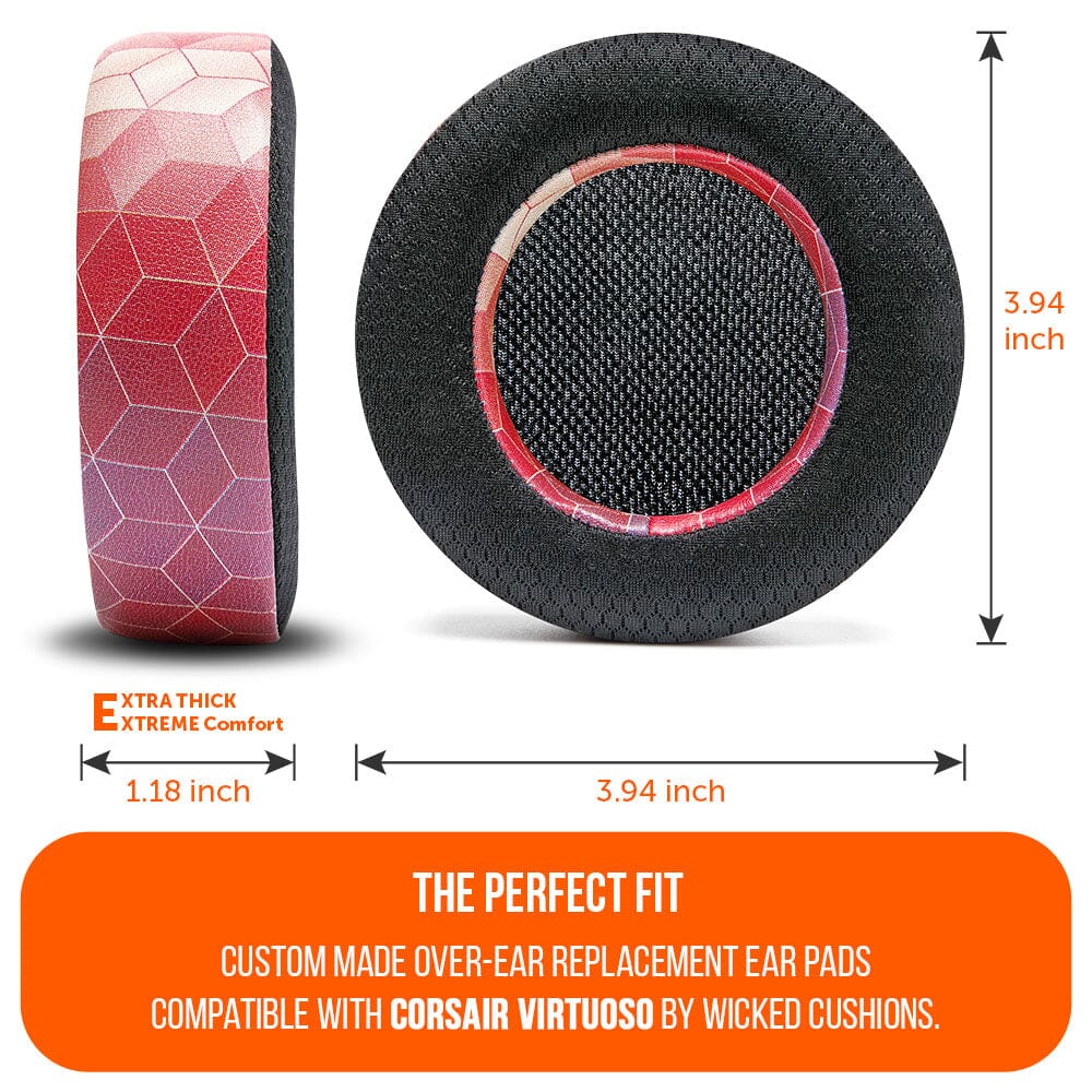 Apos Audio Wicked Cushions Cooling Gel Ear Pads Corsair Virtuoso Earpads - WC FreeZe Cooling Gel