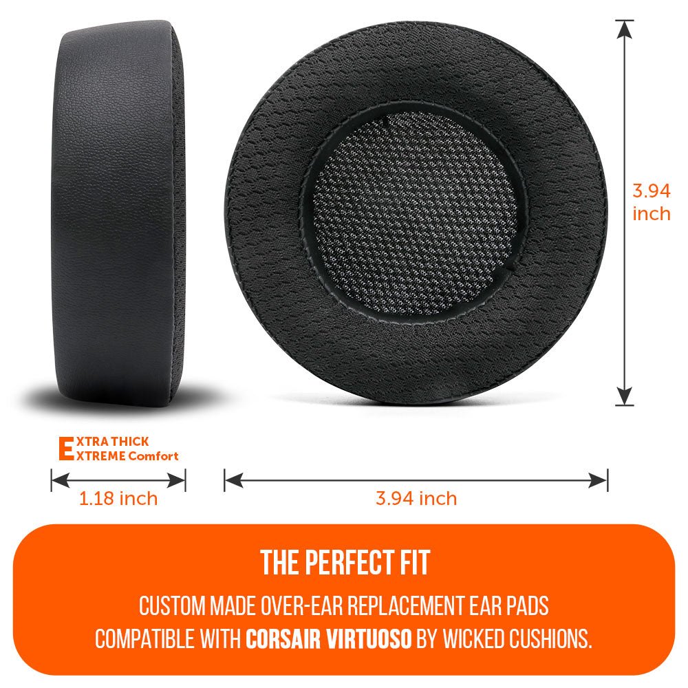 Apos Audio Wicked Cushions Cooling Gel Ear Pads Corsair Virtuoso Earpads - WC FreeZe Cooling Gel