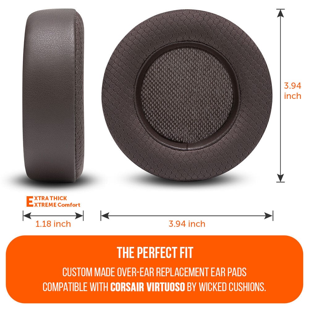 Apos Audio Wicked Cushions Cooling Gel Ear Pads Corsair Virtuoso Earpads - WC FreeZe Cooling Gel