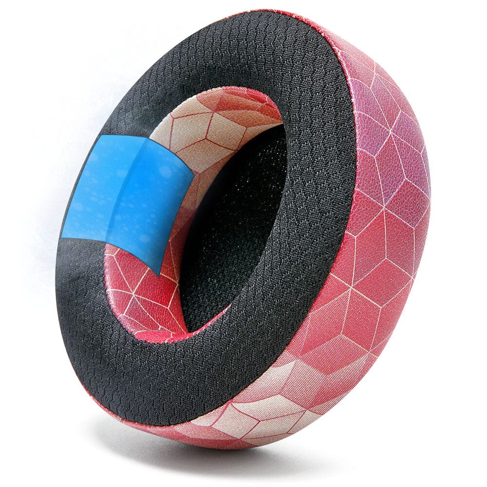 Apos Audio Wicked Cushions Cooling Gel Ear Pads Corsair Virtuoso Earpads - WC FreeZe Cooling Gel Hex Red