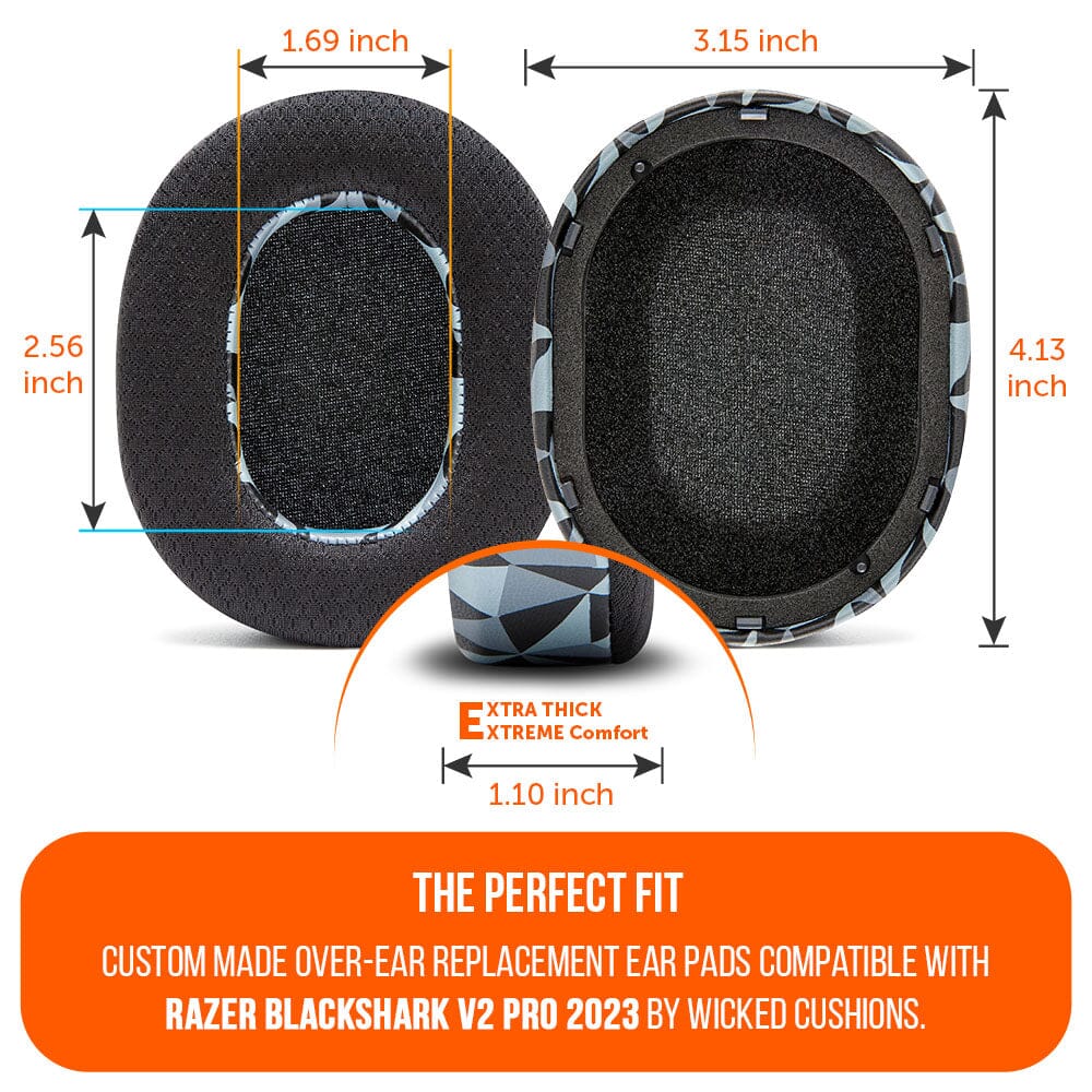 Apos Audio Wicked Cushions Cooling Gel Ear Pads Razer Blackshark V2 Pro 2023 Earpads - WC FreeZe Cooling Gel