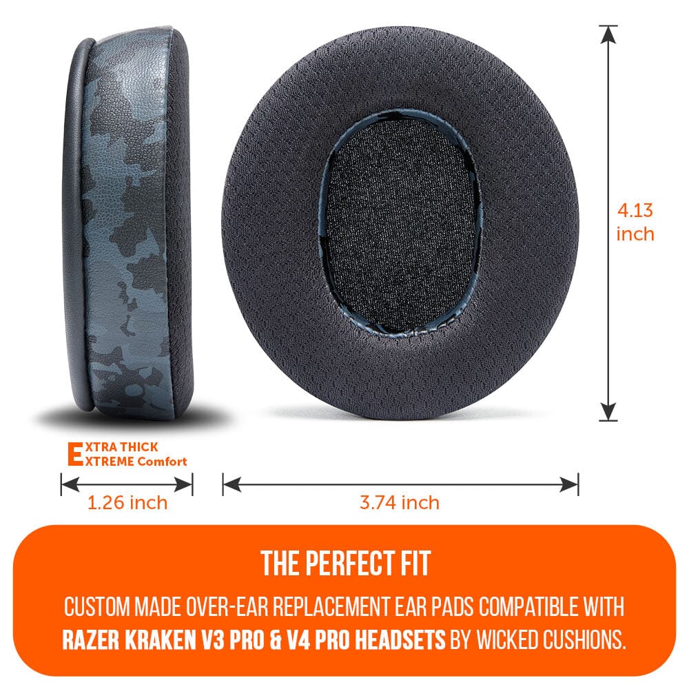 Apos Audio Wicked Cushions Cooling Gel Ear Pads Razer Kraken V3, V3 Pro, V4 & V4 Pro Earpads - WC FreeZe Cooling Gel