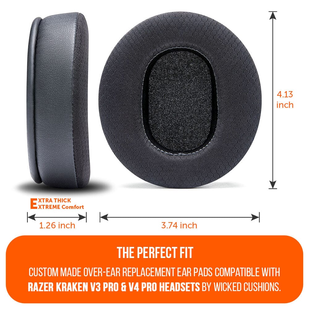Apos Audio Wicked Cushions Cooling Gel Ear Pads Razer Kraken V3, V3 Pro, V4 & V4 Pro Earpads - WC FreeZe Cooling Gel