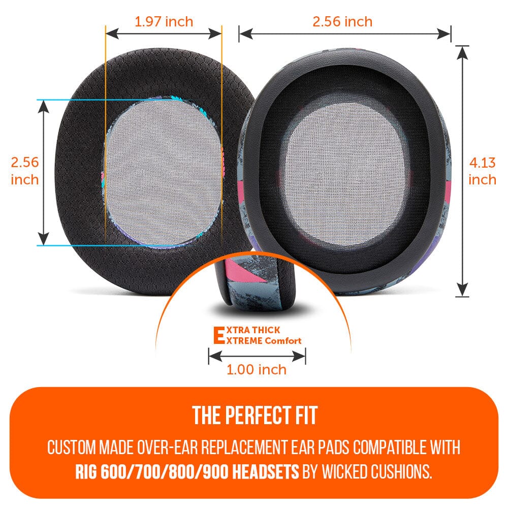 Apos Audio Wicked Cushions Cooling Gel Ear Pads RIG 600, 700, 800 & 900 Series Earpads - WC FreeZe Cooling Gel